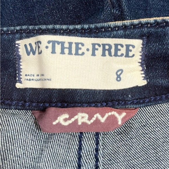 Free People CRVY 2nd Ave One Piece Denim Jumpsuit Backless Curvy Dark Wash 8 - Picture 8 of 12